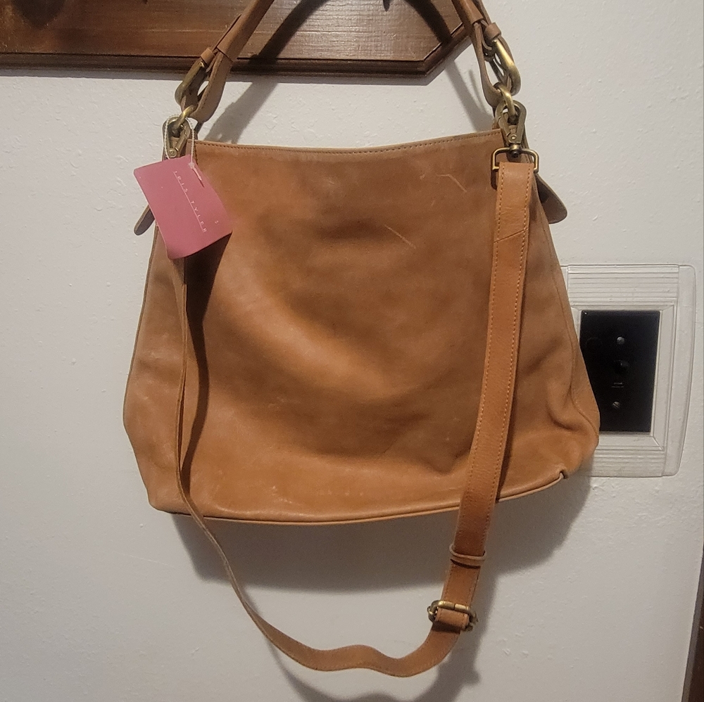 Iris Tyler  faux leather Hudson hobo bag